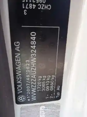 Veículo de Sucata volkswagen golf vii lim. (bq1) advance do ano 2017 alimentado chzc