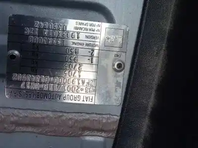 Vehicul casat fiat punto (evo) (199) dynamic al anului 2008 alimentat 199a3000