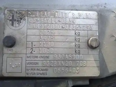 Здавання транспортного засобу alfa romeo 156 1.9 jtd (m) 16v cat року 2005 потужний 937a5000