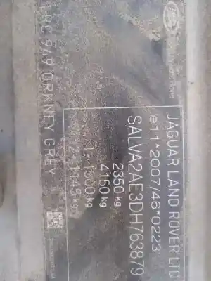 Scrapping Vehicle land rover evoque dynamic of the year 2013 powered 224dt