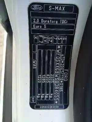 Здавання транспортного засобу ford s-max (ca1) titanium (03.2010->) року 2011 потужний txwa