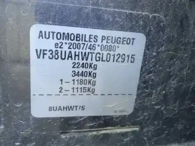 Veículo de Sucata peugeot 508 sw rxh do ano 2016 alimentado ah01