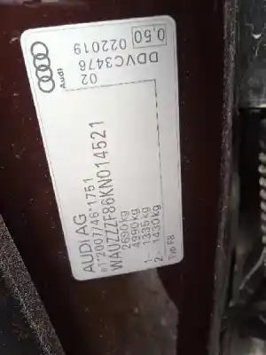 Scrapping Vehicle audi a8 (4n2/4n8) 50 tdi quattro of the year 2019 powered ddvc