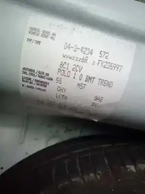 Veículo de Sucata volkswagen polo (6c1) trendline do ano 2015 alimentado chyb