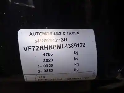 Утилизация автомобиля citroen c3 aircross ii (2r_, 2c_) 1.2 puretech 110 (2rhnzb 2rhnzw 2rhnpx 2rhnpj) года 2020 питание hn05