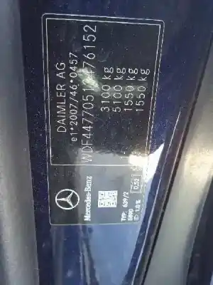 Scrapping Vehicle mercedes-benz vito tourer (447) 114/116 cdi 119 cdi/bt extralang (447.705) of the year 2018 powered 651950