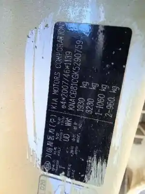 Scrapping Vehicle kia niro i (de) 1.6 gdi hybrid of the year 2019 powered g4le