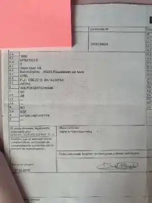 Veículo de Sucata opel astra j berlina 5p b16dtl do ano 2015 alimentado b16dtl