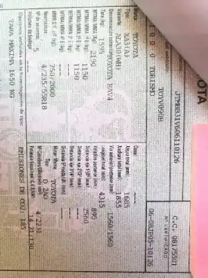 Scrapping Vehicle toyota rav4 (a3) 2adfhv of the year 2009 powered 2adfhv