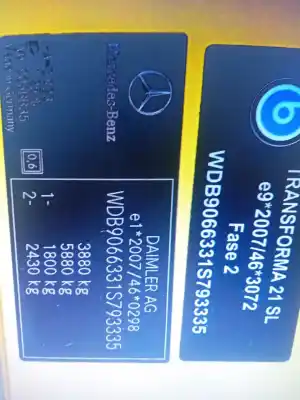 Véhicule à la ferraille MERCEDES-BENZ SPRINTER 3,5-T CAJA/CHASIS (B906)  de l'année 2013 alimenté OM 651.955