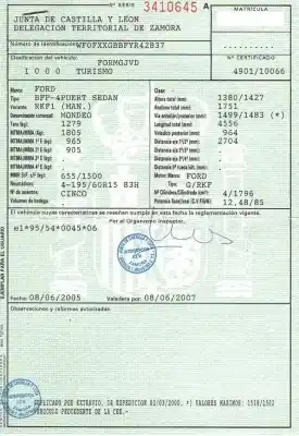 Vehicul casat ford mondeo 1.8 g al anului 2000 alimentat g/rkf