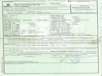 Утилизация автомобиля renault kangoo (kc0/1) d55 1.9 d li года 1998 питание d-f8q