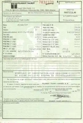 Sloopvoertuig peugeot 405 1.9 g van het jaar 1991 aangedreven g-d2h