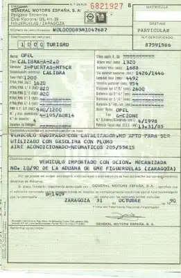 Veículo de Sucata opel calibra 2.0 g do ano 1990 alimentado g-c20ne