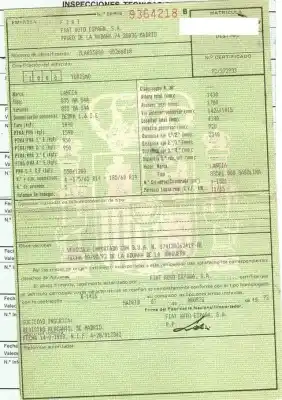 Veicolo di demolizione lancia dedra 1.6 g dell'anno 1992 alimentato g-835a1.000