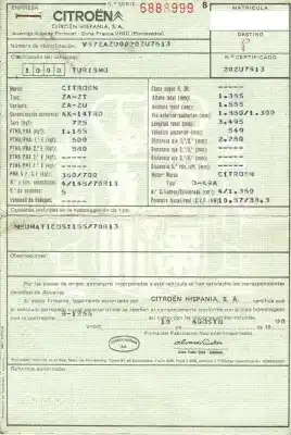 Véhicule à la ferraille citroen ax (za-_) 14 d de l'année 1990 alimenté k9a (tud3)