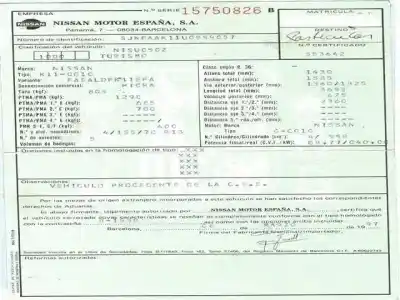 Veículo de Sucata nissan micra ii (k11) 1.0 i 16v do ano 1997 alimentado cg10de