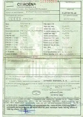 Scrapping Vehicle citroen zx 1.9 td armonia of the year 1994 powered d-d8a