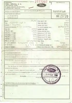 Veículo de Sucata ford scorpio 2.0 g /nr do ano 1988 alimentado g/nr