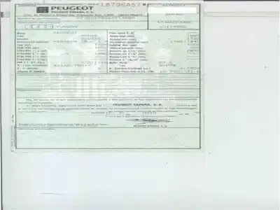 Утилизация автомобиля peugeot                                            partner combispace (5f)                                                                                                                                                                                                                                    1.9 d года 1998 питание 