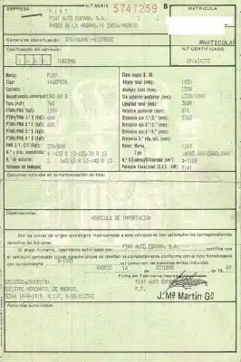 Scrapping Vehicle fiat uno (146_) 1.1 of the year 1990 powered 160 a3.000