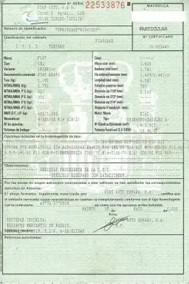 Утилизация автомобиля fiat brava (182_) 1.9 jtd 105 года 2000 питание 182 b4.000