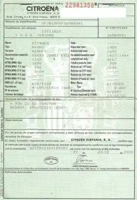 Veículo de Sucata citroen xsara 2.0 hdi d-rhy 5p do ano 2000 alimentado d-rhy