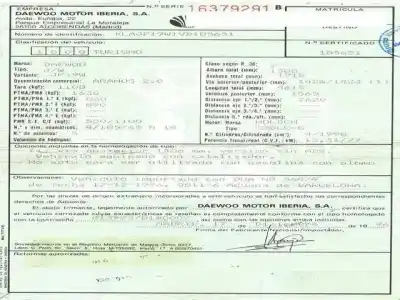 Утилизация автомобиля daewoo                                             aranos                                                                                                                                                                                                                                                     2.0 года 1997 питание c20le