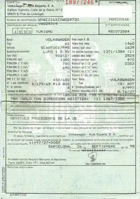 Veículo de Sucata volkswagen lupo 1.0 g do ano 1999 alimentado g-aht