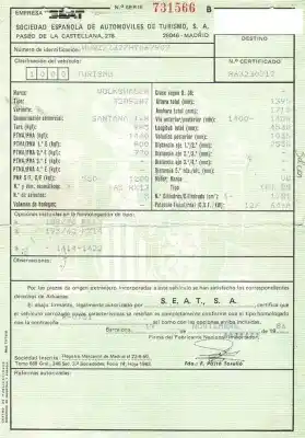 Scrapping Vehicle volkswagen santana 1.8 of the year 1986 powered (g) ds