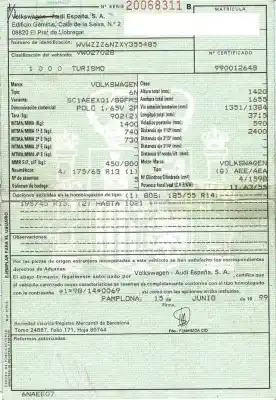 Veículo de Sucata volkswagen polo iii (6n1) 75 1.6 do ano 1999 alimentado aea,aee