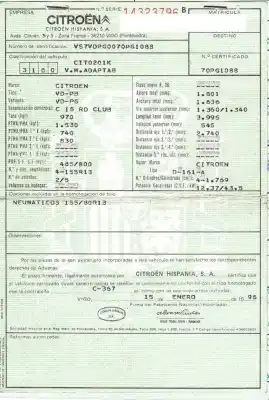 Утилизация автомобиля citroen c15 1.8 d года 1996 питание d-161-a