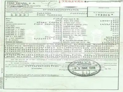 Veículo de Sucata ford maverick (uds, uns) 2.7 td do ano 1998 alimentado d/td27h