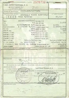 Veicolo di demolizione suzuki samurai (sj) 1.3 g dell'anno 1989 alimentato g/suzuki g13a