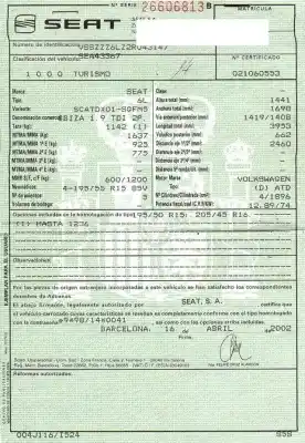 Утилизация автомобиля seat ibiza iii (6l1) 1.9 tdi года 2002 питание atd,axr,bmt