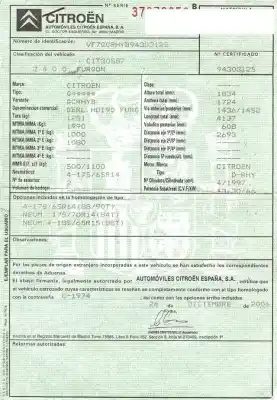 Здавання транспортного засобу citroen berlingo / berlingo first furgoneta/monovolumen (m_) 2.0 hdi 90 (mbrhy, mcrhy) року 2007 потужний rhy (dw10td)
