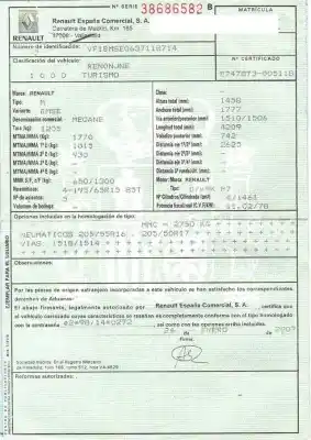 Утилизация автомобиля renault megane ii (bm0/1_, cm0/1_) 1.5 dci (bm1e, cm1e) года 2007 питание k9k 732