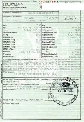 Veículo de Sucata ford mondeo iii sedán (b4y) 2.0 tdci do ano 2005 alimentado fmba,n7ba,n7bb