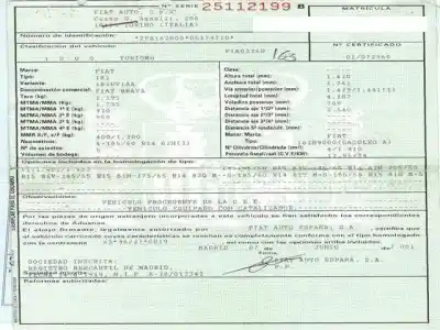 Здавання транспортного засобу fiat brava (182_) 1.9 jtd року 2001 потужний 182 b9.000