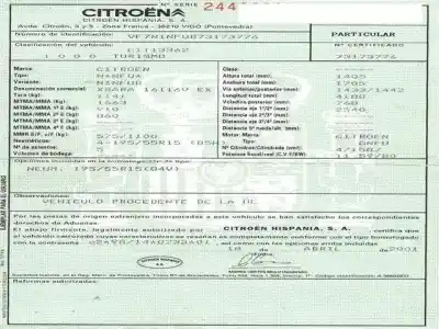 Veículo de Sucata citroen xsara picasso 1.6 16v sx do ano 2001 alimentado g-gnfu