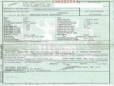 Veículo de Sucata fiat doblo 1.9 td do ano 2003 alimentado d-182b9000