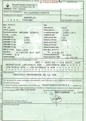 Verschrottungsfahrzeug renault                                            scénic i monospace (ja0/1_, fa0_)                                                                                                                                                                                                                          1.9 dci (ja05, ja1f) des jahres 2003 angetrieben f9q 732,f9q 733
