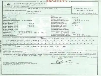 Утилизация автомобиля renault laguna ii (bg0/1_) 1.9 dci (bg08, bg0g) года 2003 питание f9q 650,f9q 670,f9q 674,f9q 750