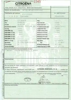 Veículo de Sucata citroen xsara (n1) 1.6 16v do ano 2022 alimentado g-nfu