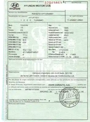 Veículo de Sucata hyundai getz (tb) 1.5 crdi do ano 2006 alimentado d4fa