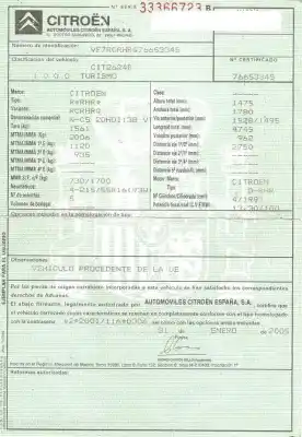 Утилизация автомобиля citroen                                            c5 ii (rc_)                                                                                                                                                                                                                                                2.0 hdi (rcrhrh)                                                                                                                                                                                                                                           года 2005 питание rhr (dw10bted4)