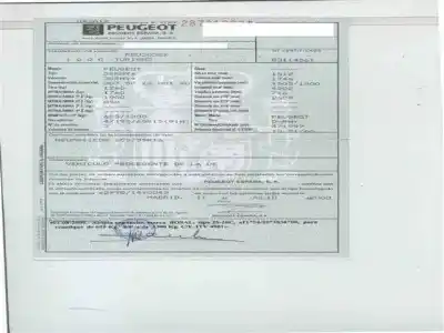 Veículo de Sucata peugeot 307 2.0 hdi -rhy do ano 2003 alimentado d-rhy