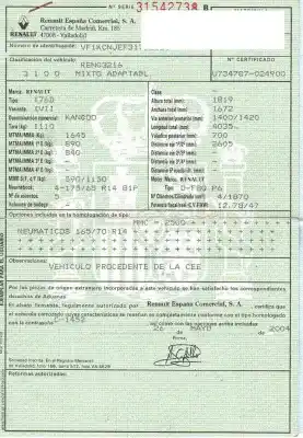 Утилизация автомобиля renault kangoo express (fc0/1_) d 65 1.9 (fc0e fc02 fc0j fc0n) года 2004 питание d-f8q p6