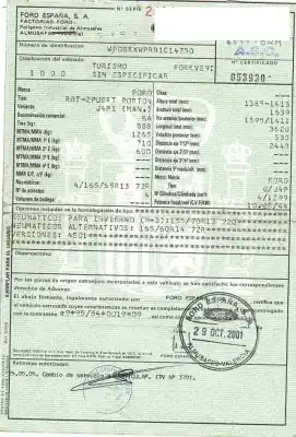 Здавання транспортного засобу ford ka (rb_) 1.3 i року 2001 потужний g/j4p