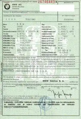 Sloopvoertuig bmw 3 compact (e46) 320 td van het jaar 2002 aangedreven m47 d20 (204d4)